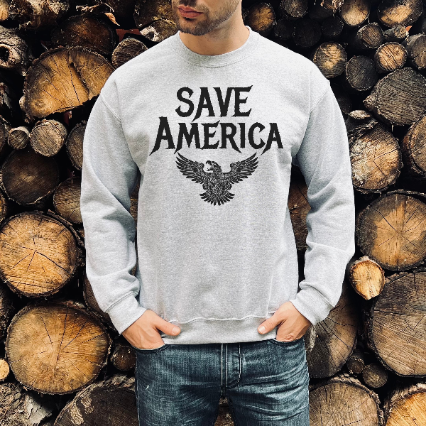 Save America Men's Sweatshirt - SLATE + STONE DESIGNS