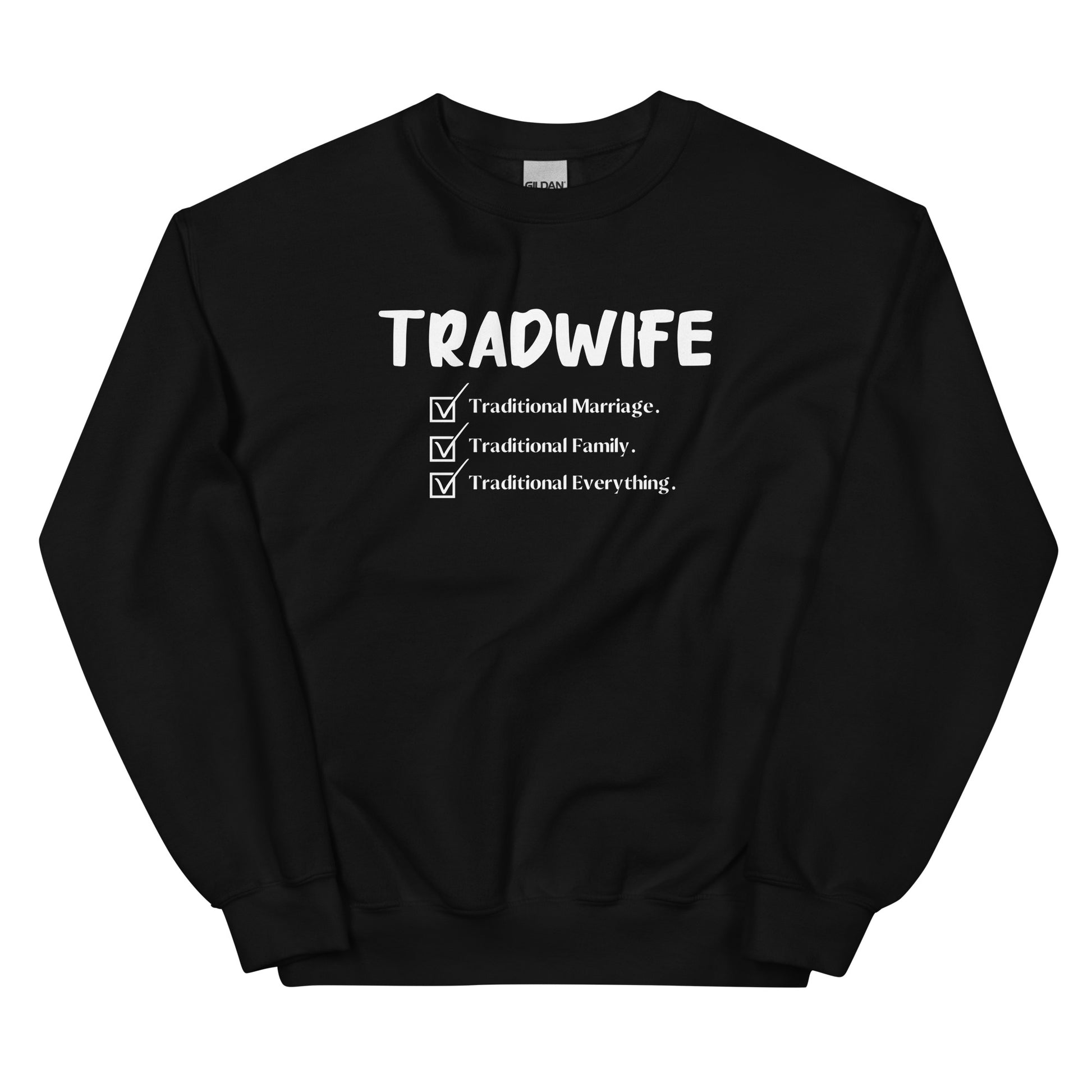 TradWife Crewneck Sweatshirt - SLATE + STONE DESIGNS