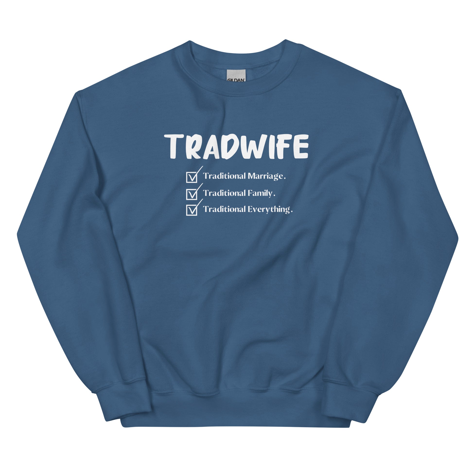 TradWife Crewneck Sweatshirt - SLATE + STONE DESIGNS