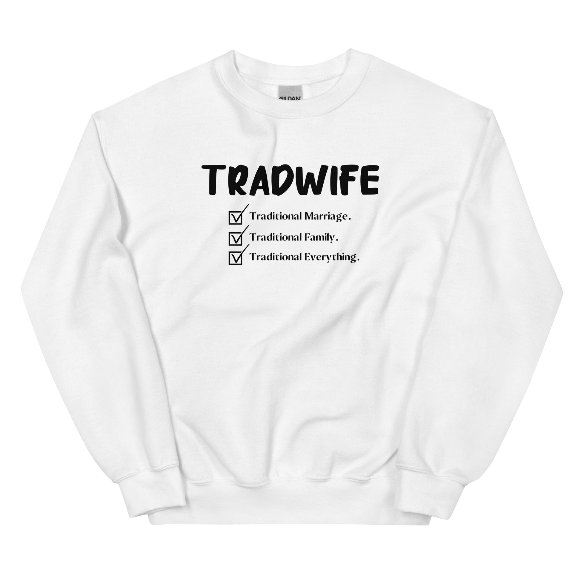 TradWife Crewneck Sweatshirt - SLATE + STONE DESIGNS