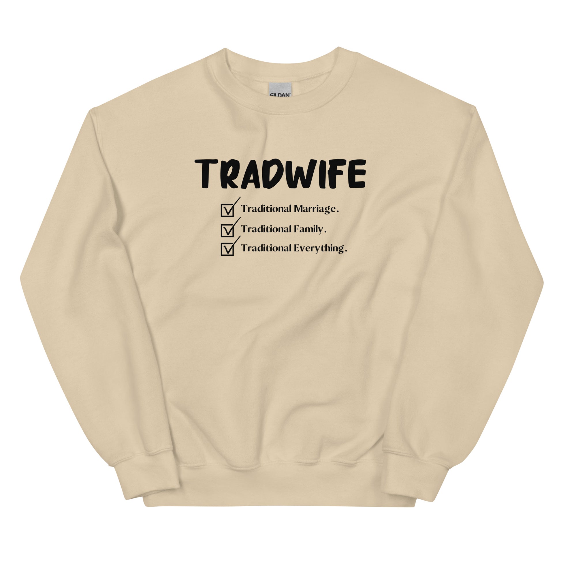TradWife Crewneck Sweatshirt - SLATE + STONE DESIGNS