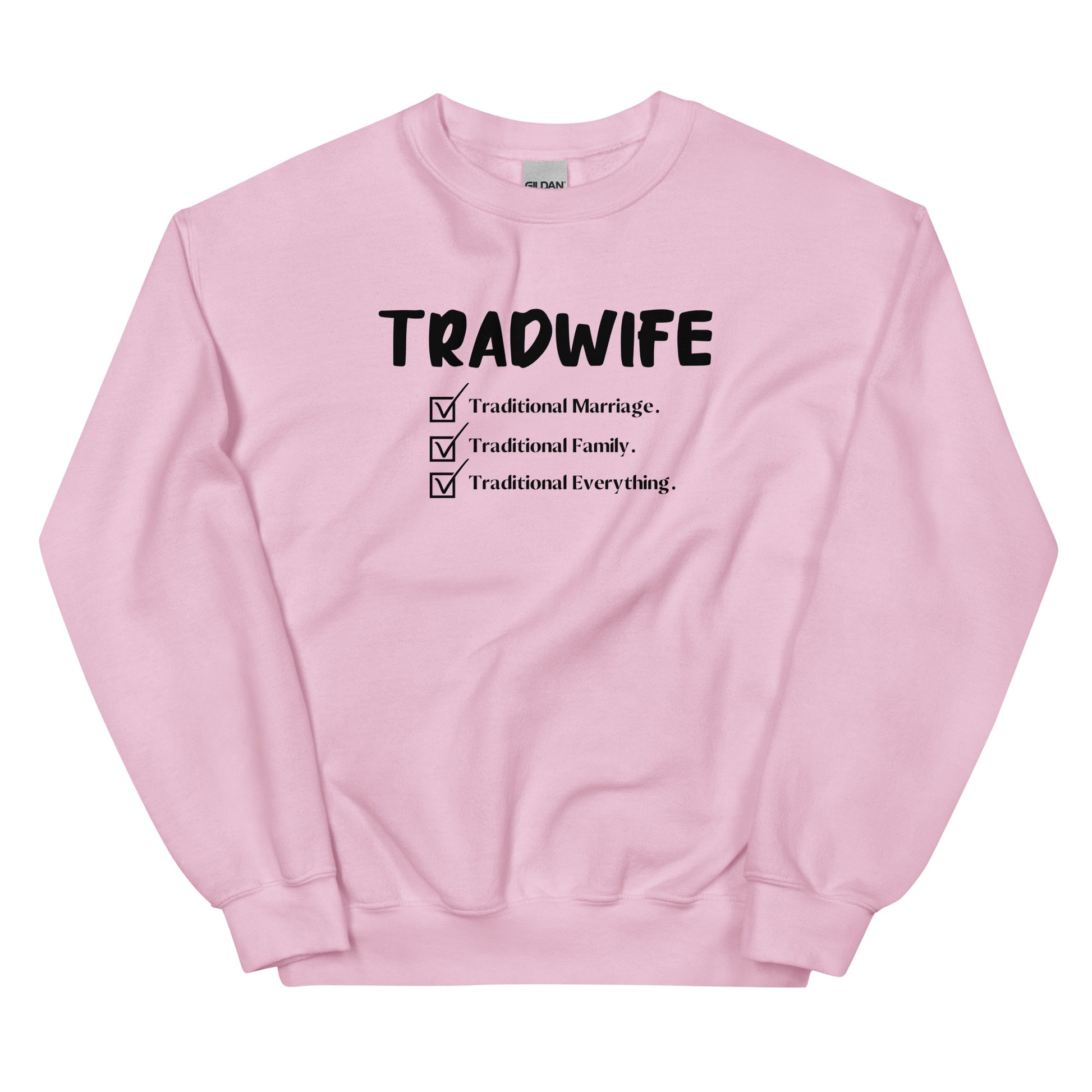 TradWife Crewneck Sweatshirt - SLATE + STONE DESIGNS