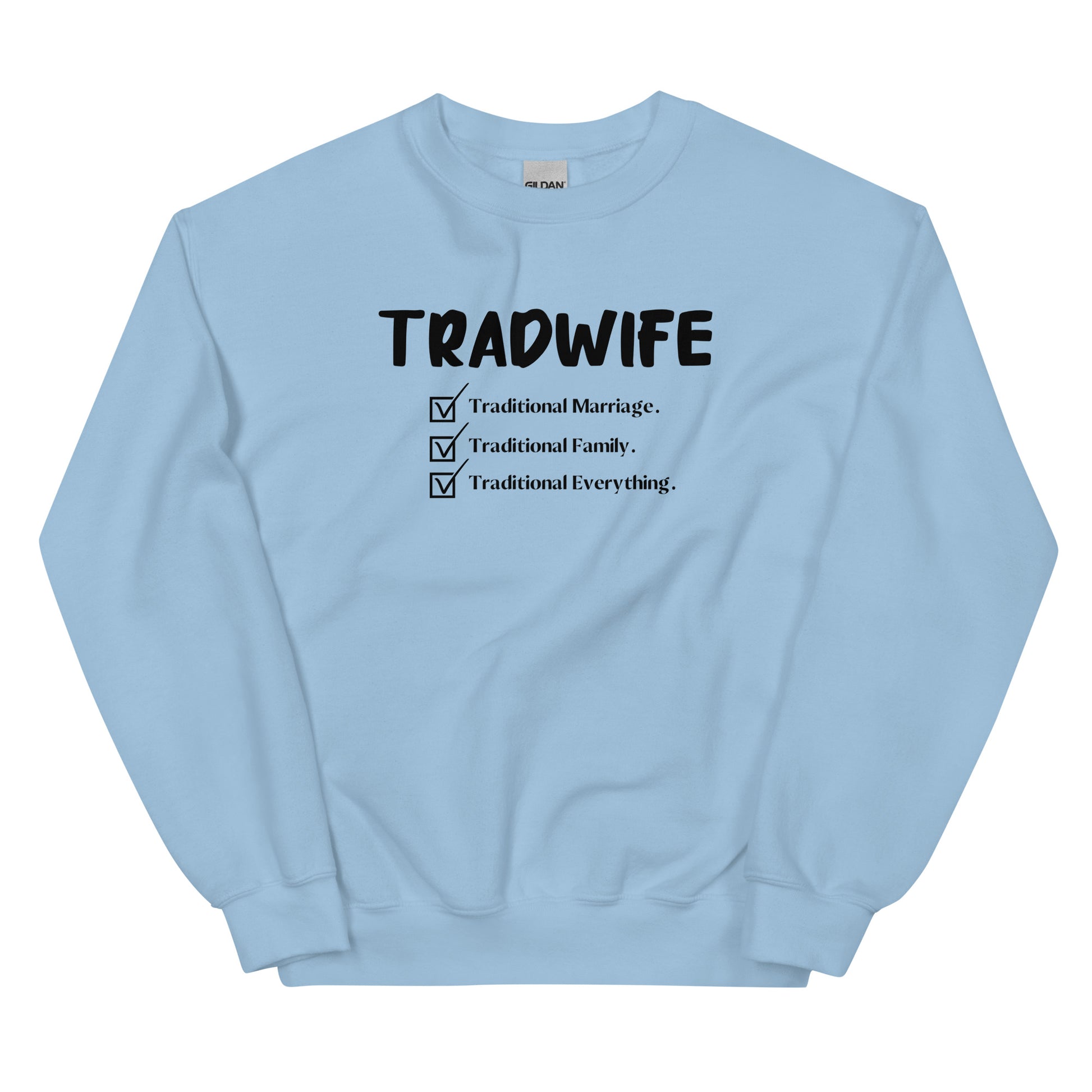 TradWife Crewneck Sweatshirt - SLATE + STONE DESIGNS