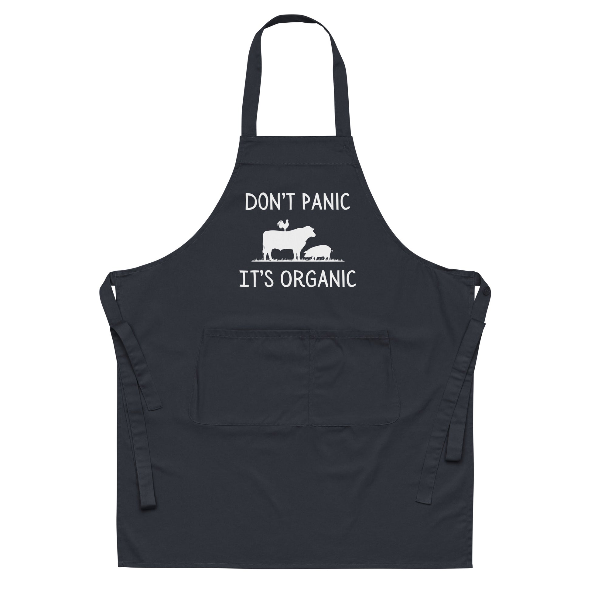 Don't Panic It's Organic - Organic cotton apron - SLATE + STONE DESIGNS