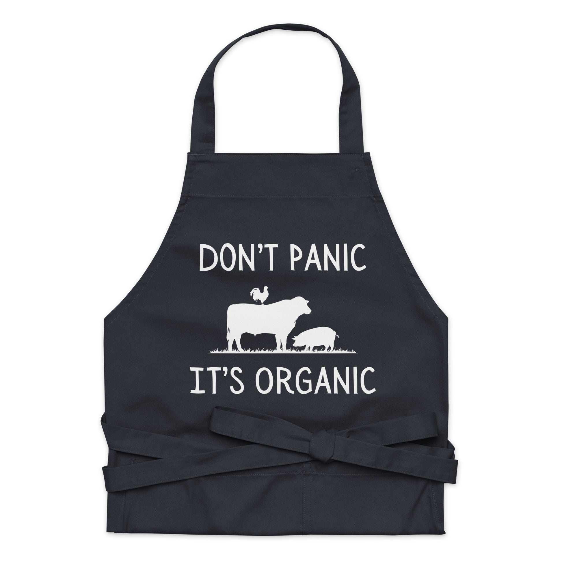 Don't Panic It's Organic - Organic cotton apron - SLATE + STONE DESIGNS