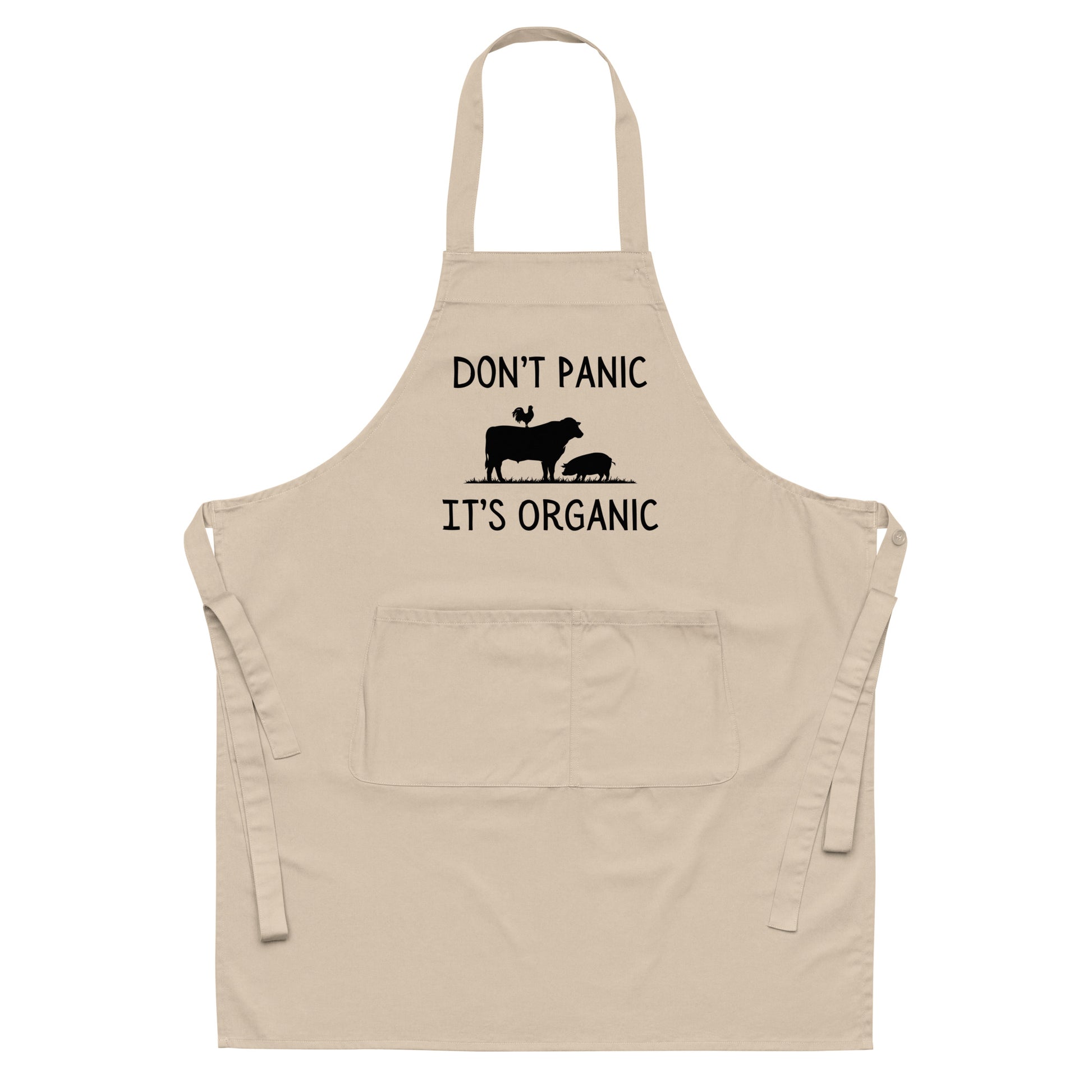 Don't Panic It's Organic - Organic cotton apron - SLATE + STONE DESIGNS