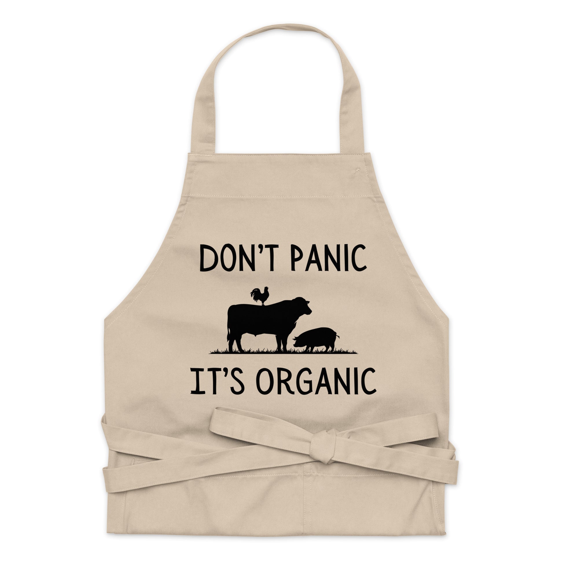 Don't Panic It's Organic - Organic cotton apron - SLATE + STONE DESIGNS