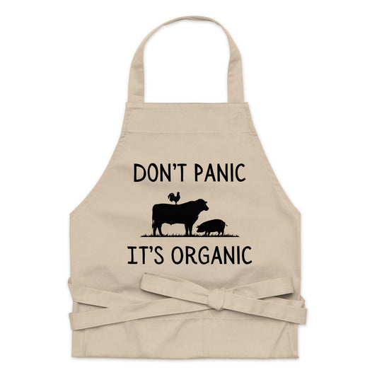 Don't Panic It's Organic - Organic cotton apron - SLATE + STONE DESIGNS