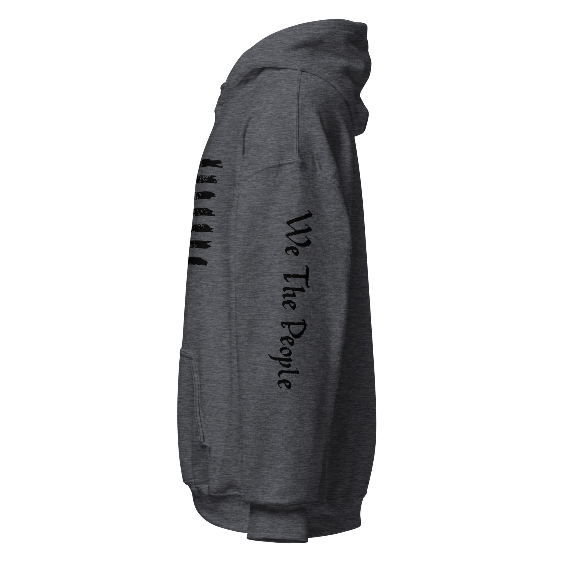 American Flag Men's Classic Hoodie with Sleeve Print - SLATE + STONE DESIGNS