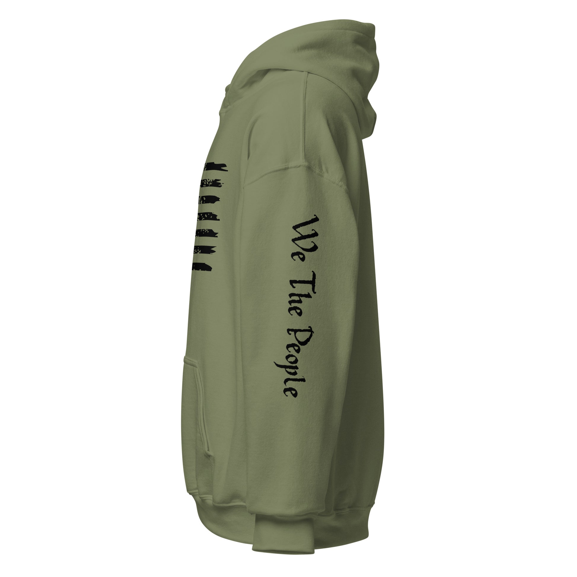 American Flag Men's Classic Hoodie with Sleeve Print - SLATE + STONE DESIGNS