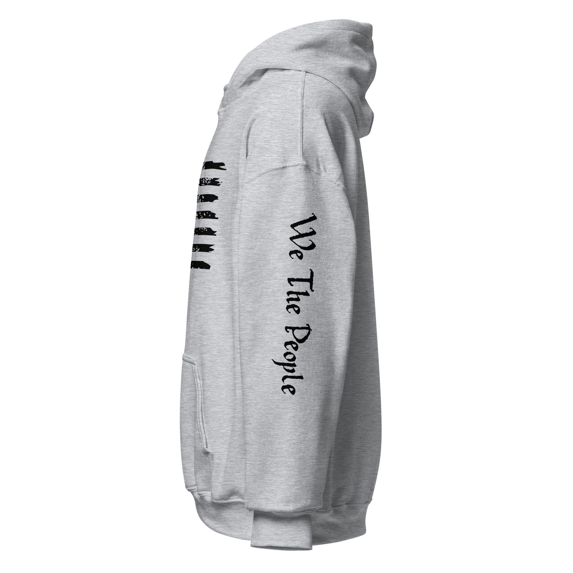 American Flag Men's Classic Hoodie with Sleeve Print - SLATE + STONE DESIGNS