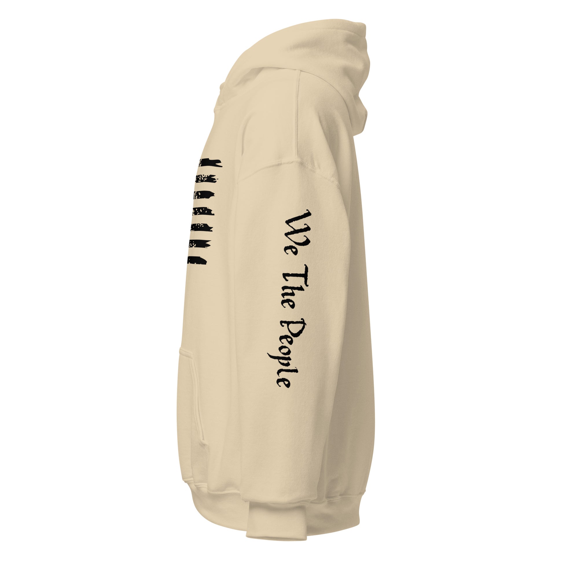 American Flag Men's Classic Hoodie with Sleeve Print - SLATE + STONE DESIGNS