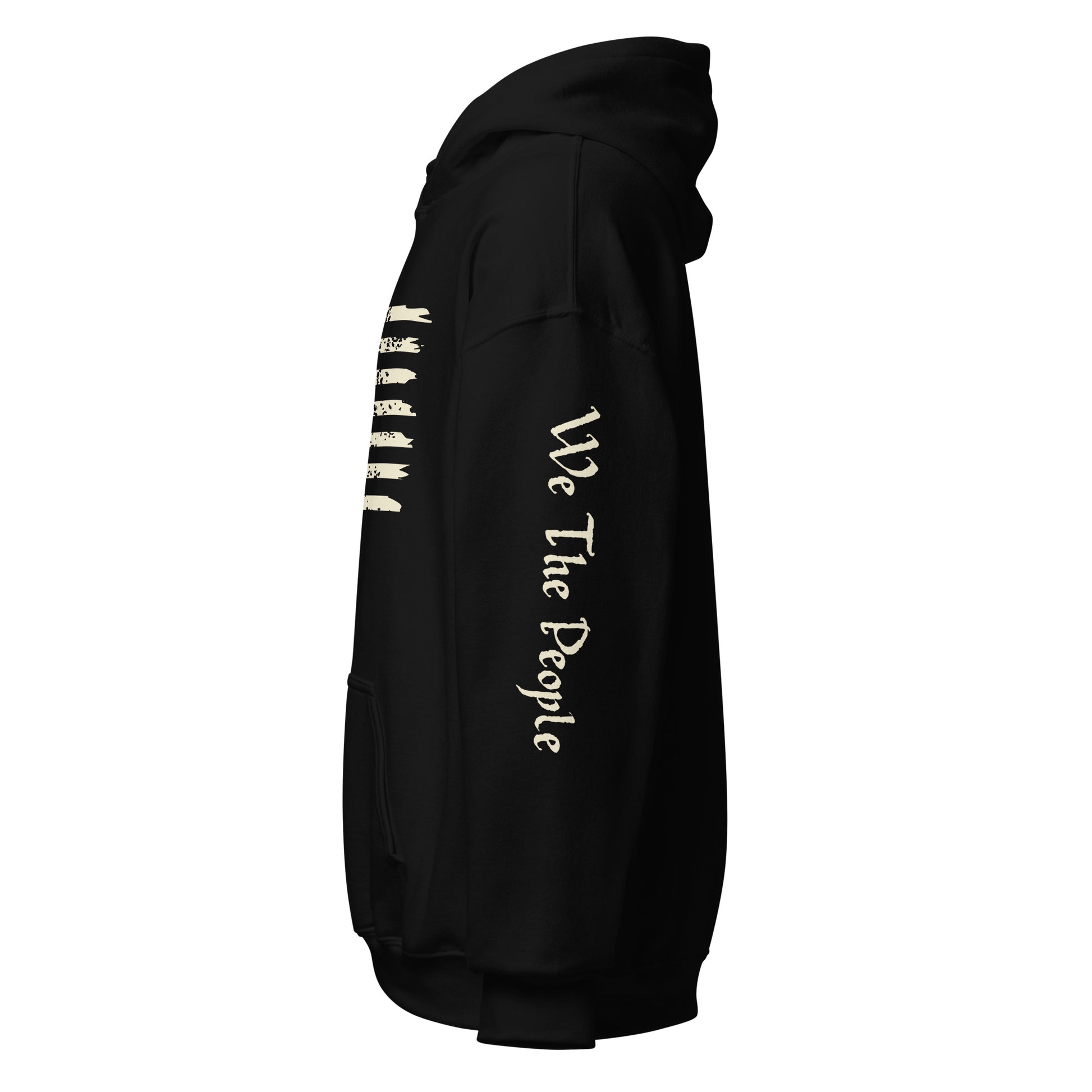 American Flag Men's Classic Hoodie with Sleeve Print - SLATE + STONE DESIGNS