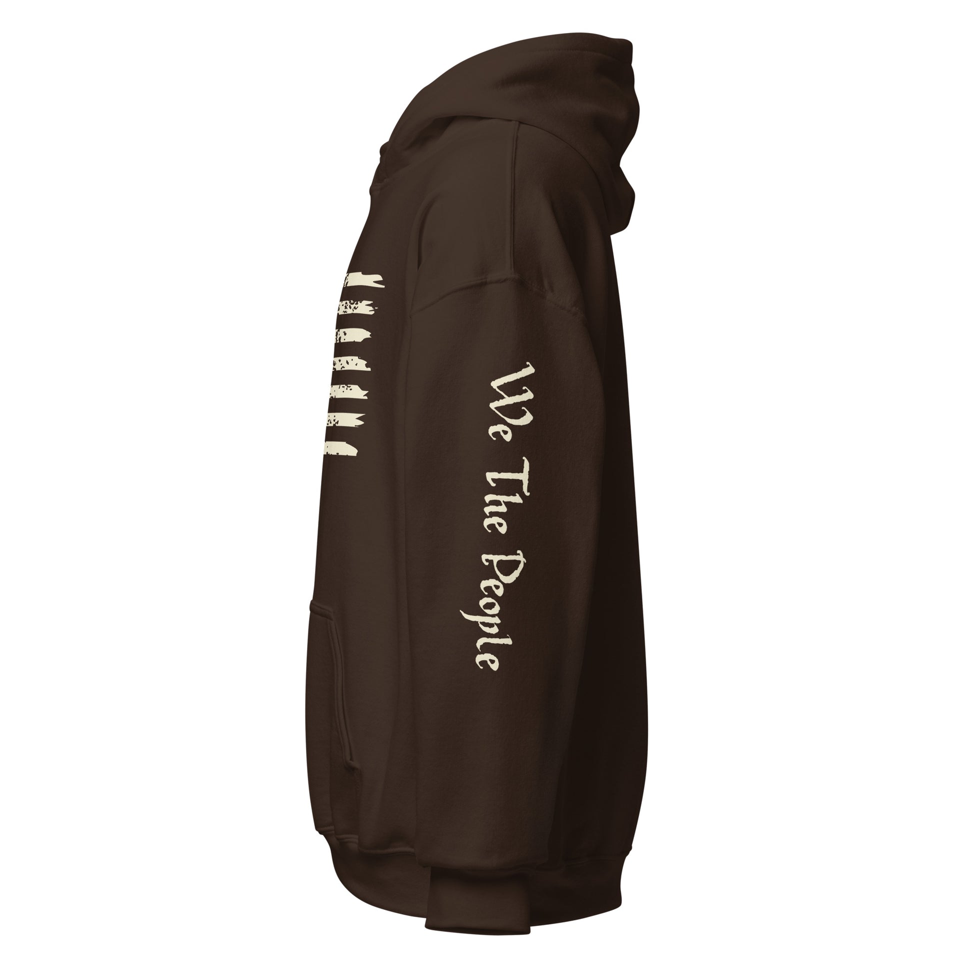 American Flag Men's Classic Hoodie with Sleeve Print - SLATE + STONE DESIGNS
