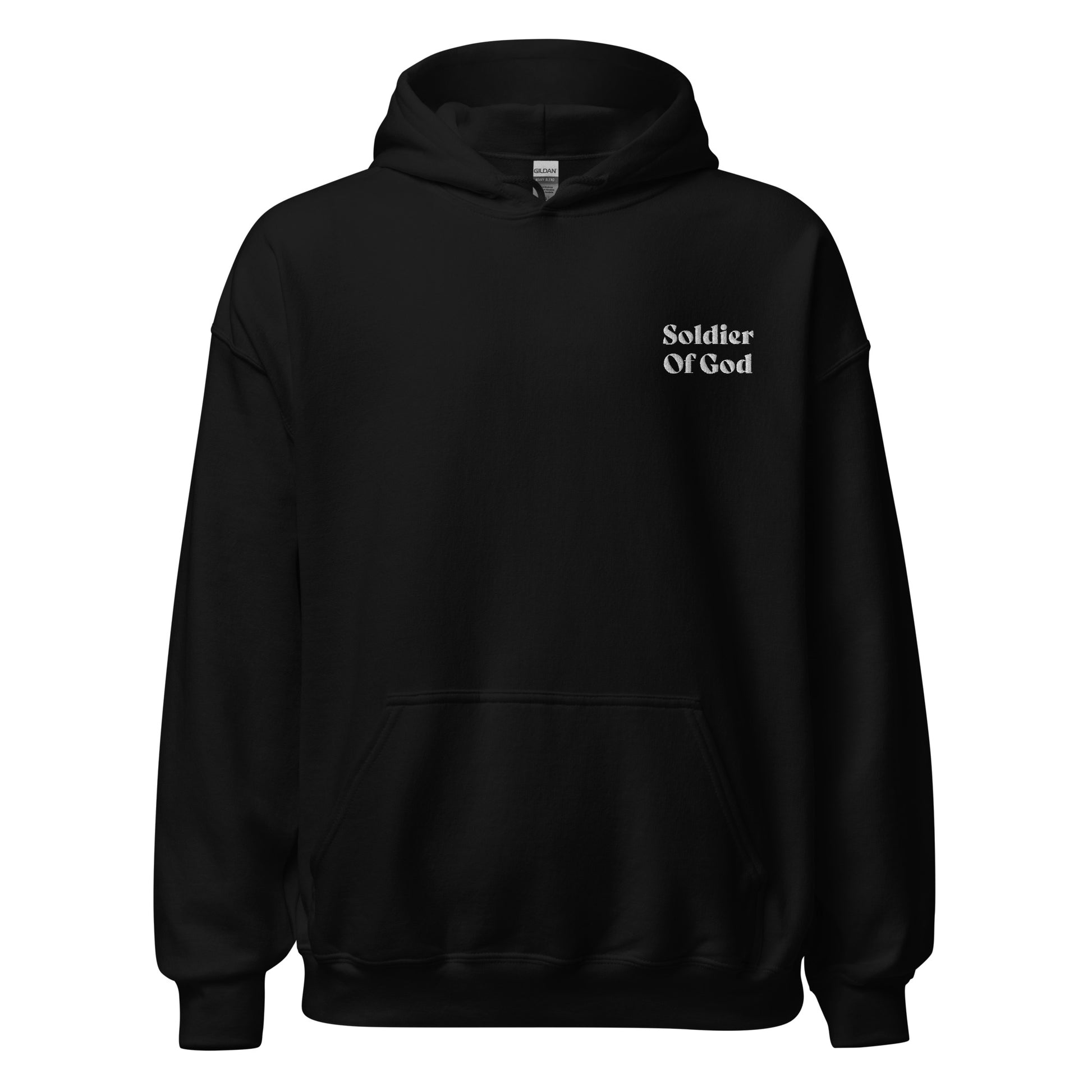 Soldier Of God Men's Embroidered Hoodie - SLATE + STONE DESIGNS