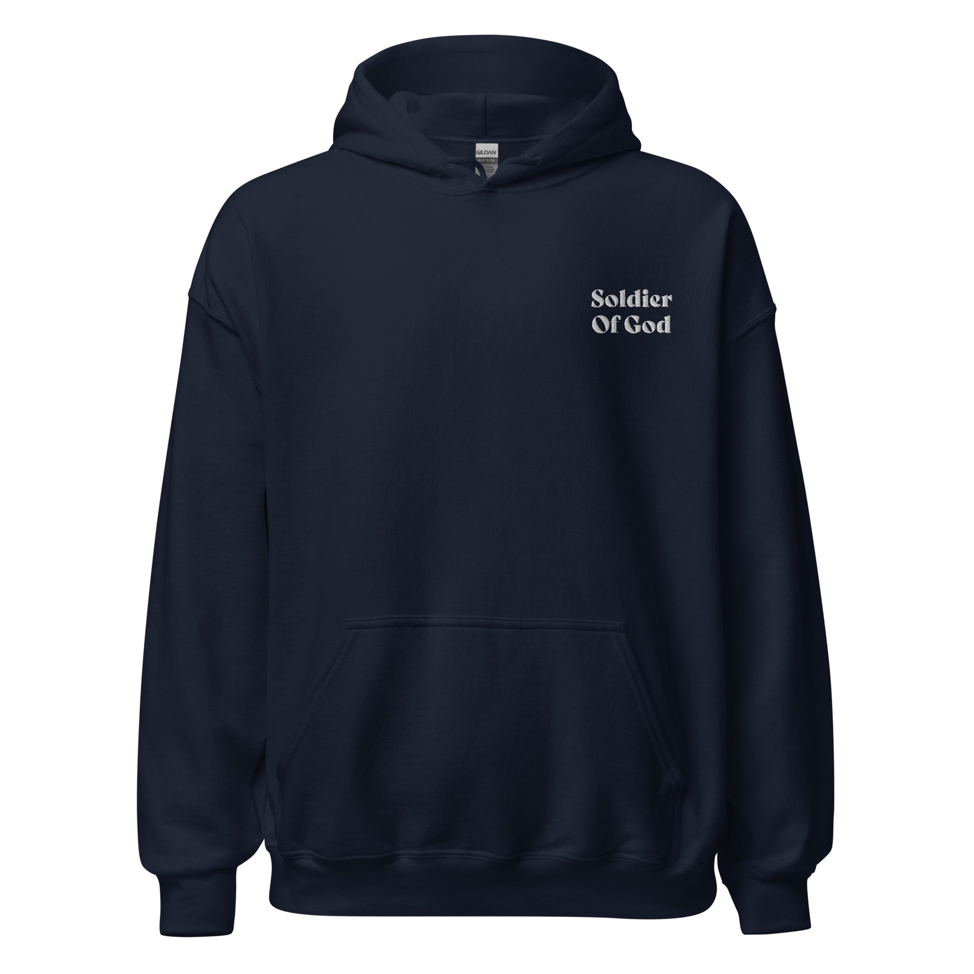 Soldier Of God Men's Embroidered Hoodie - SLATE + STONE DESIGNS