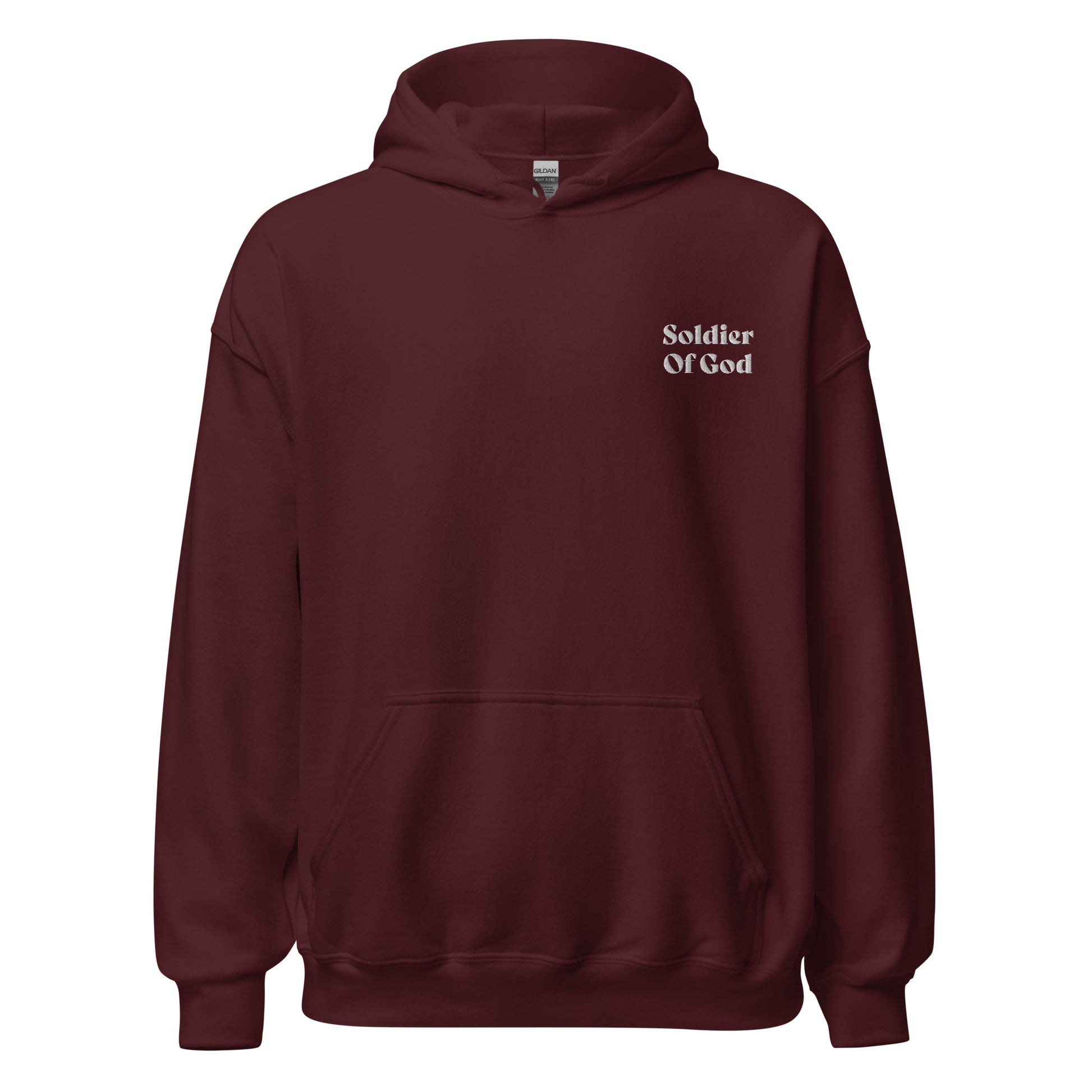 Soldier Of God Men's Embroidered Hoodie - SLATE + STONE DESIGNS