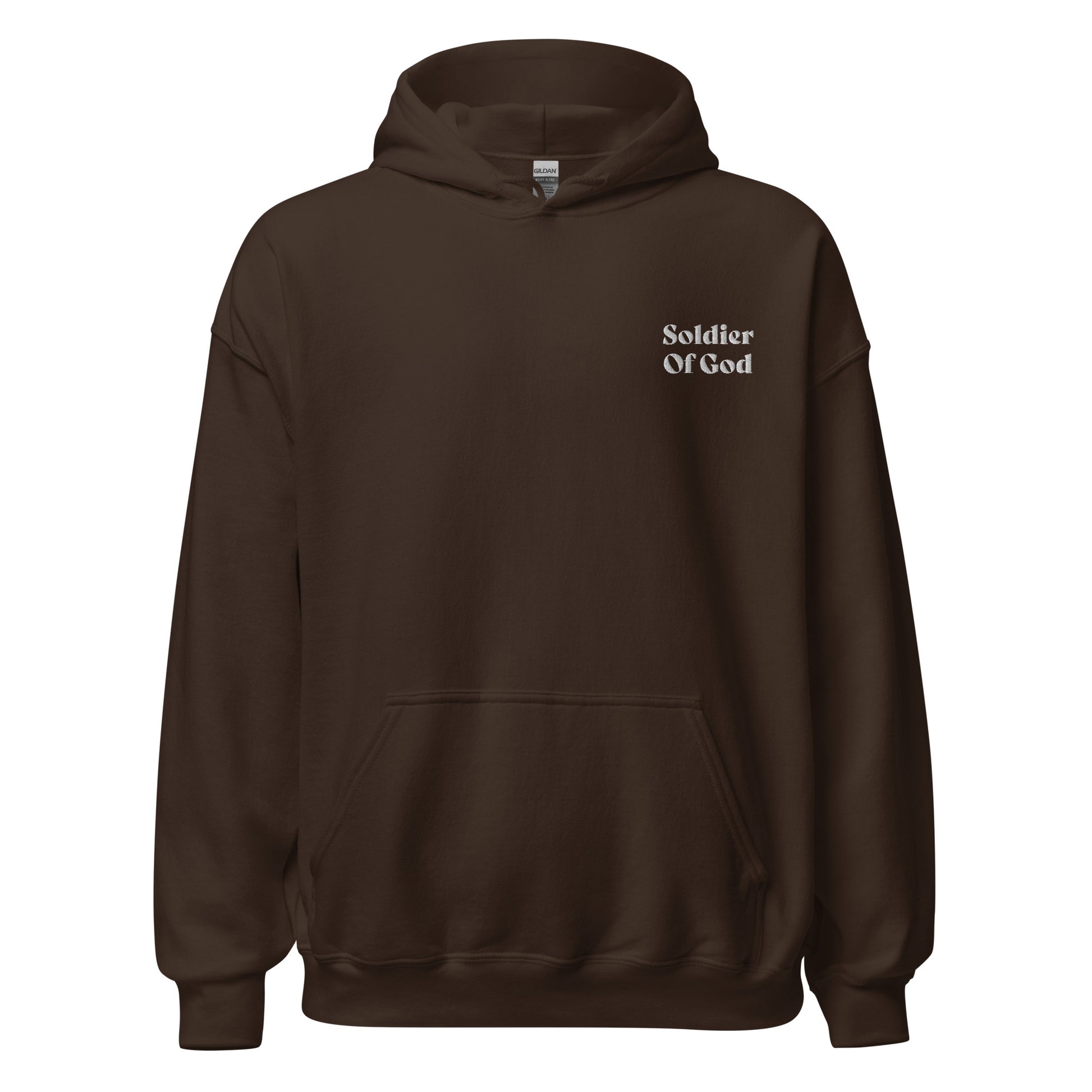 Soldier Of God Men's Embroidered Hoodie - SLATE + STONE DESIGNS
