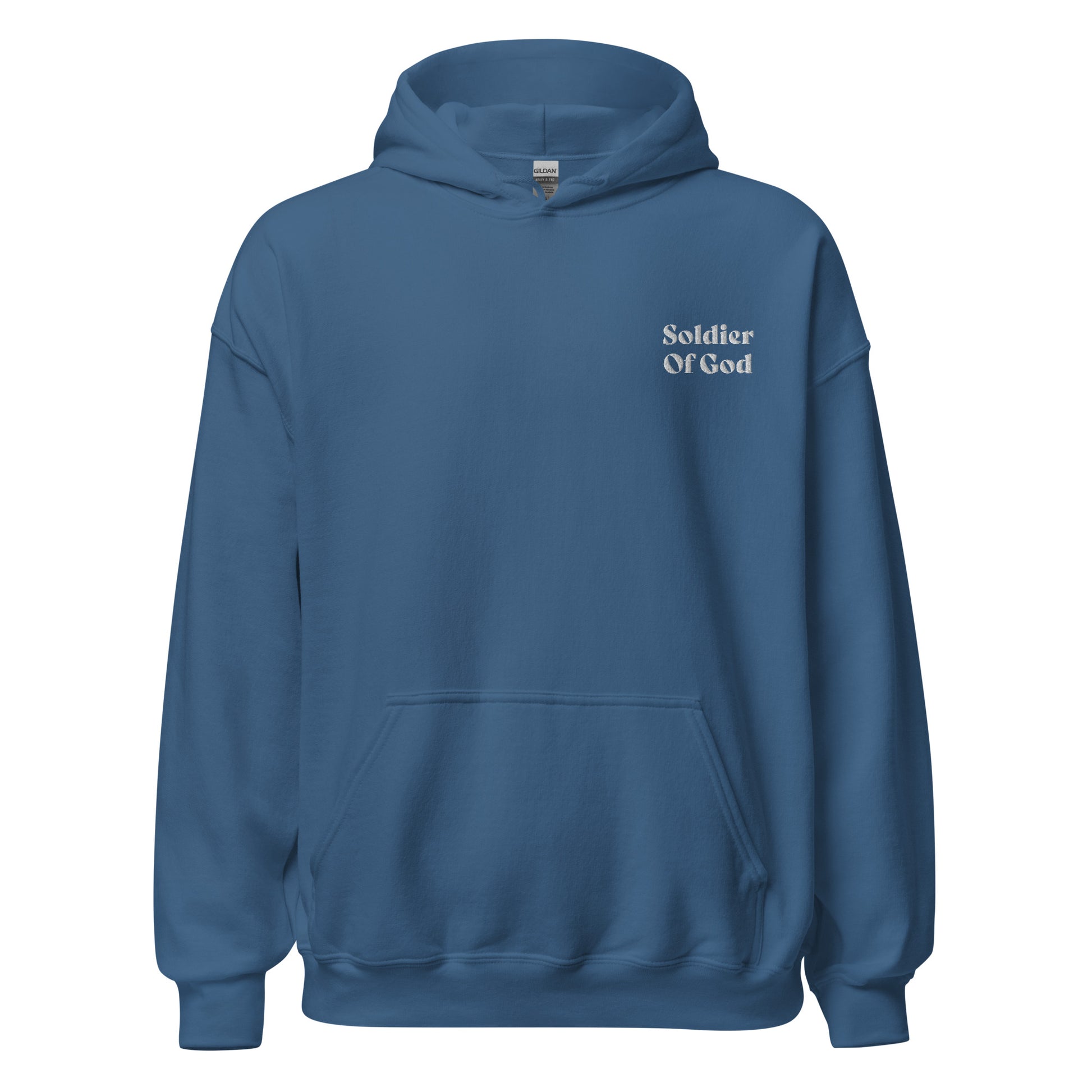 Soldier Of God Men's Embroidered Hoodie - SLATE + STONE DESIGNS