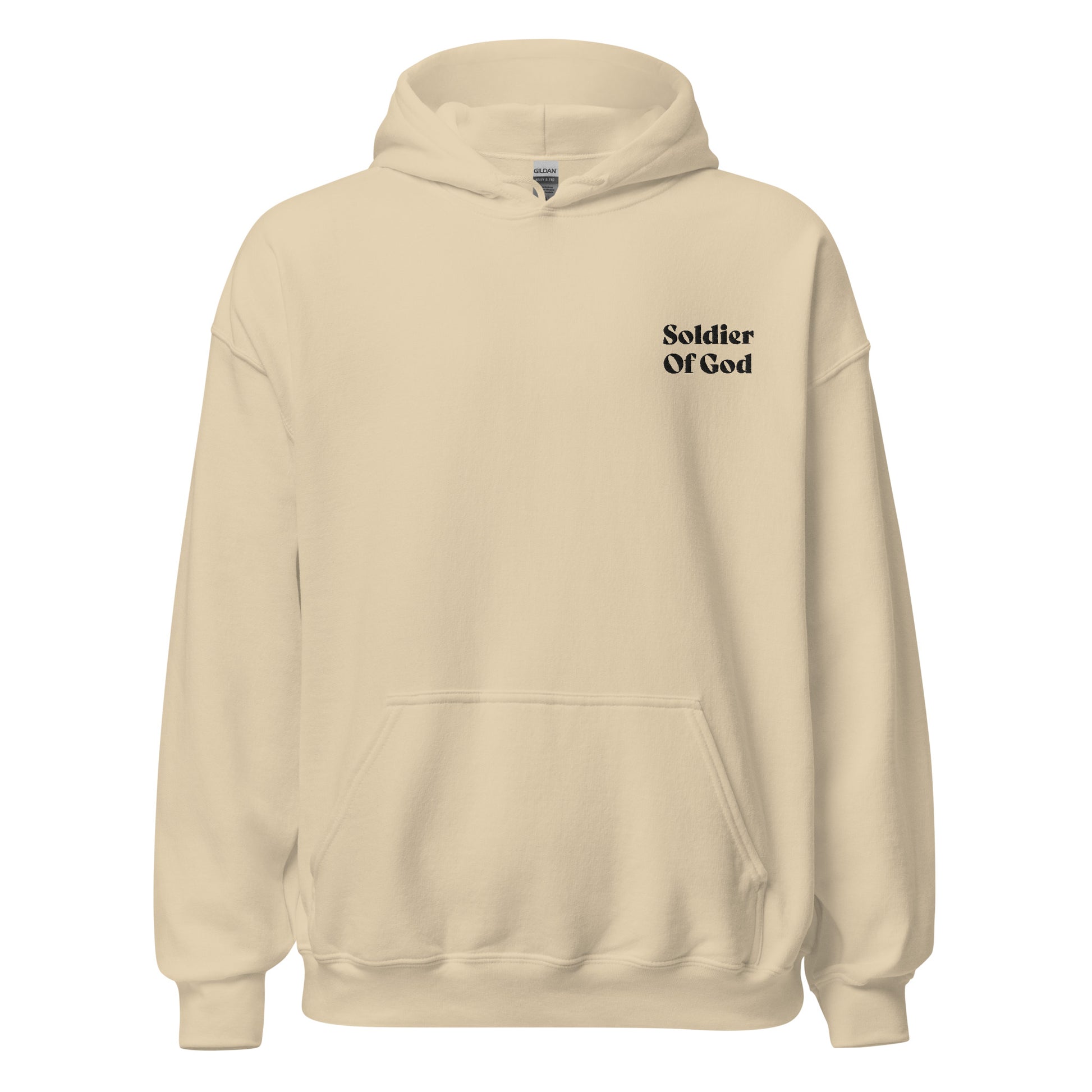 Soldier Of God Men's Embroidered Hoodie - SLATE + STONE DESIGNS