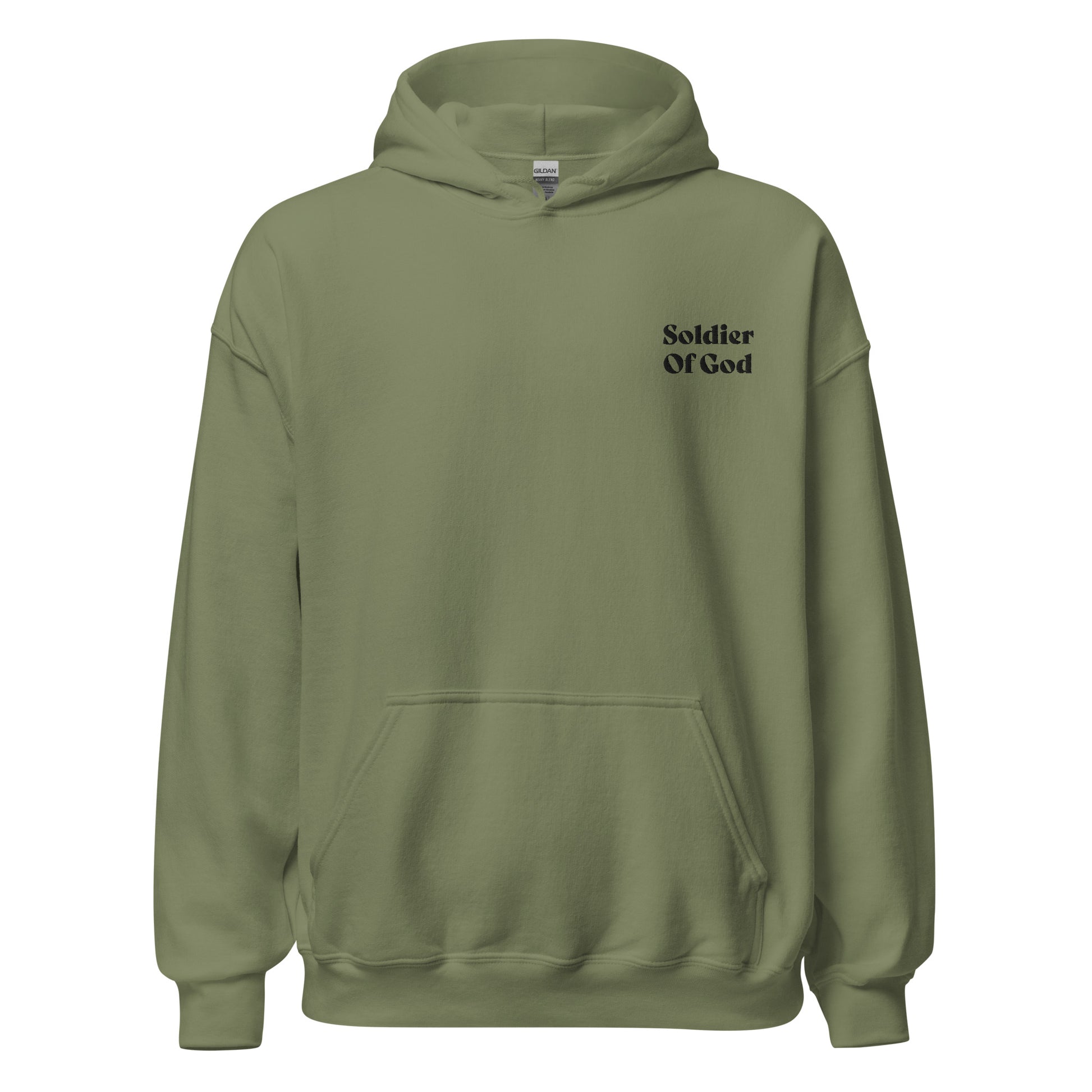 Soldier Of God Men's Embroidered Hoodie - SLATE + STONE DESIGNS