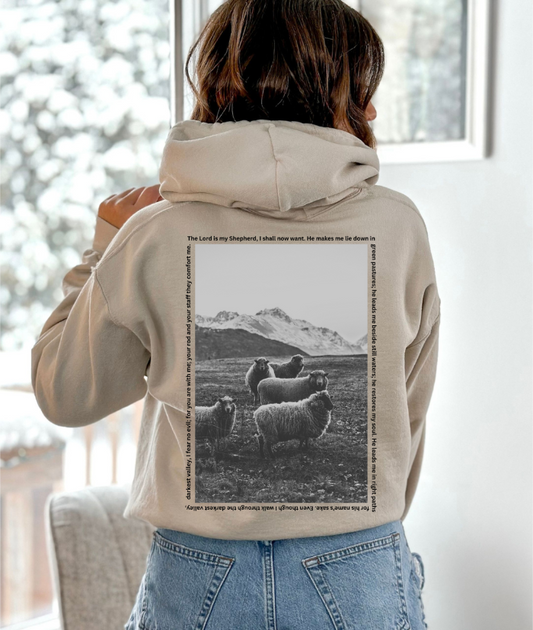The Lord Is My Shepherd Unisex Hoodie - SLATE + STONE DESIGNS