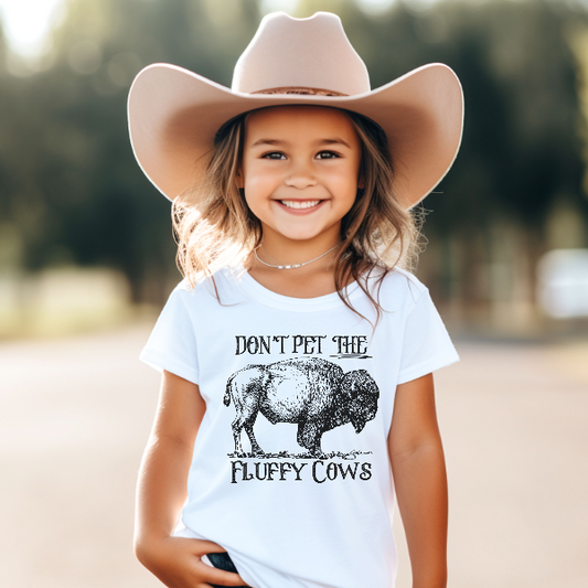 Don't Pet The Fluffy Cows Toddler T-shirt - SLATE + STONE DESIGNS