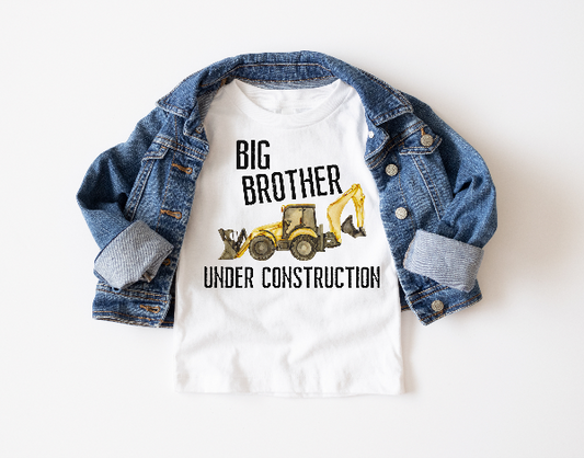 Big Brother Under Construction Toddler T-shirt - SLATE + STONE DESIGNS