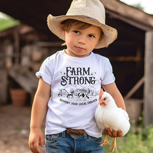 Farm Strong Toddler T-shirt - SLATE + STONE DESIGNS
