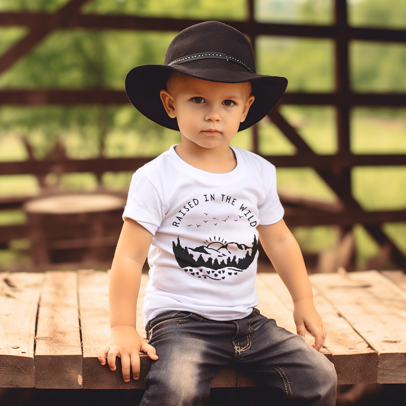 Raised In The Wild Toddler T-shirt - SLATE + STONE DESIGNS
