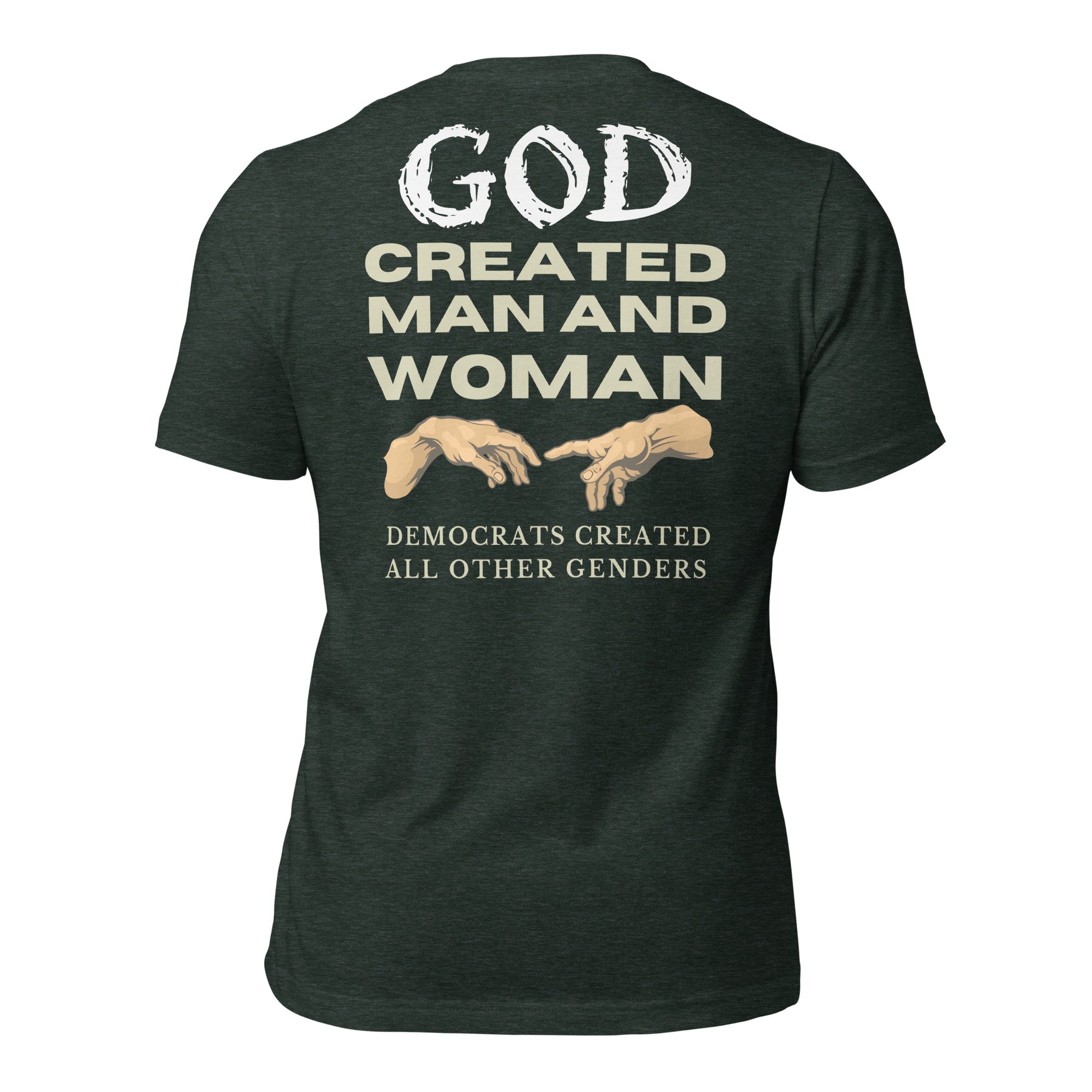 God Created Man and Women Men's T-shirt - SLATE + STONE DESIGNS