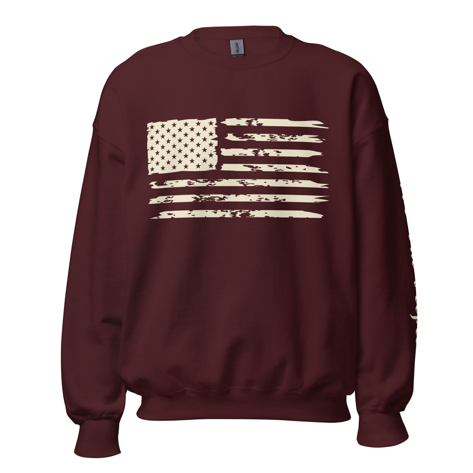 American Flag Men's Sweatshirt - SLATE + STONE DESIGNS