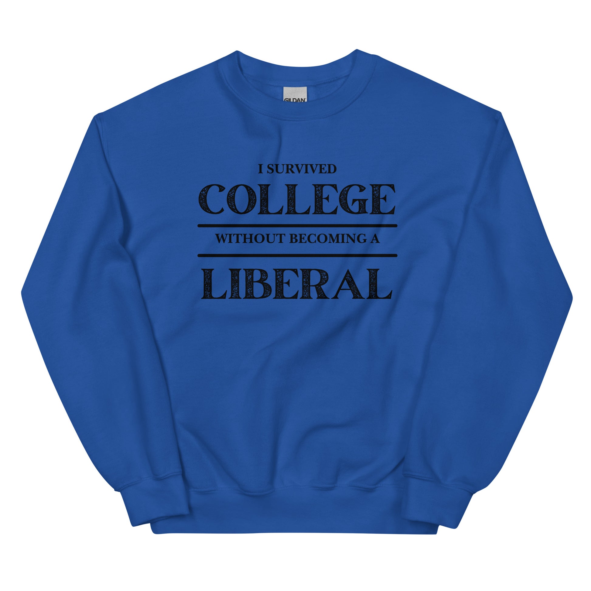 I survived College without becoming a Liberal Unisex Sweatshirt - SLATE + STONE DESIGNS