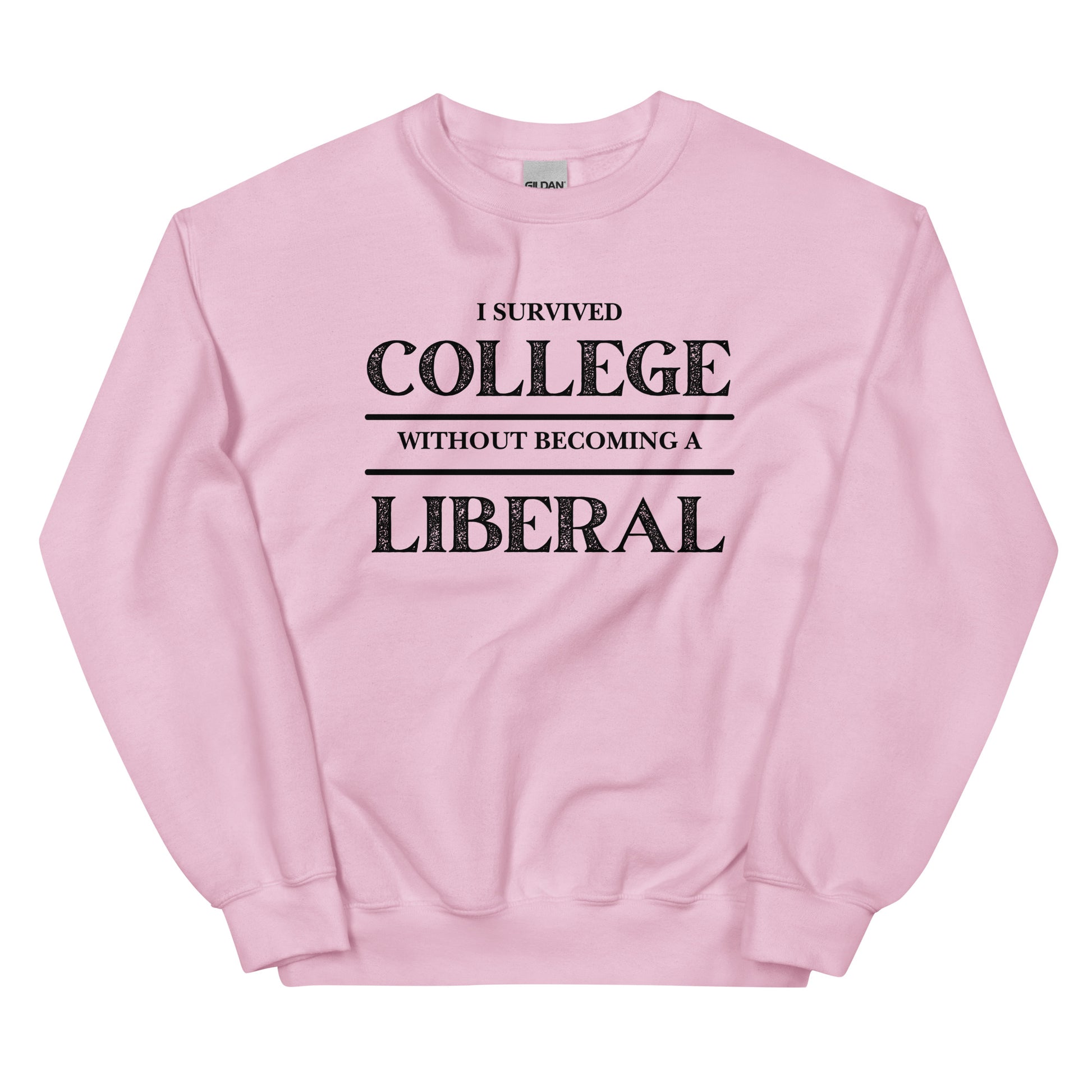 I survived College without becoming a Liberal Unisex Sweatshirt - SLATE + STONE DESIGNS
