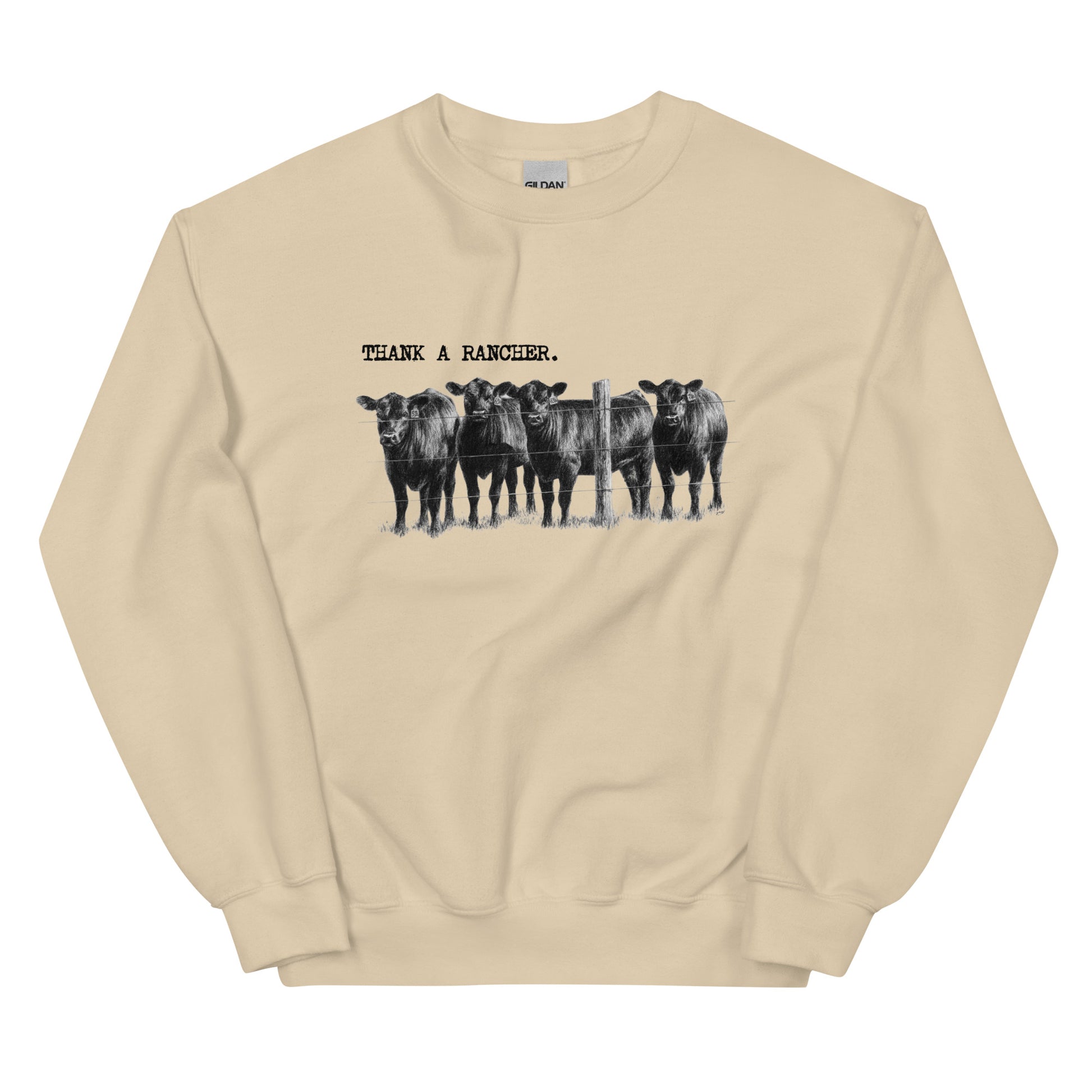 Thank A Rancher Unisex Sweatshirt - SLATE + STONE DESIGNS