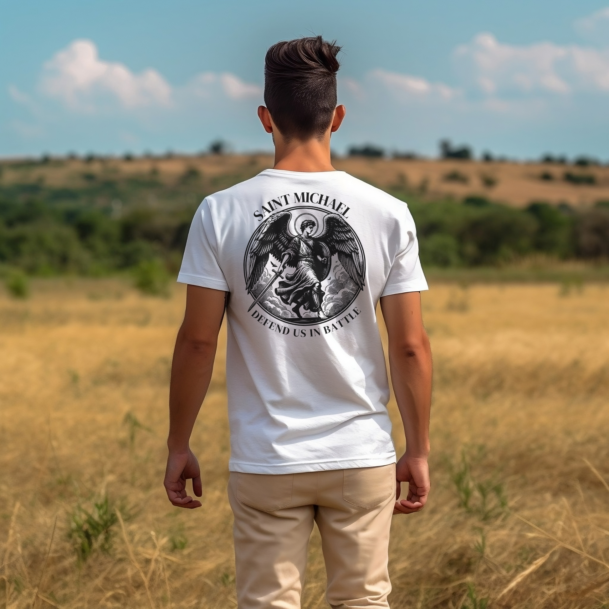 Saint Michael the Archangel T-shirt - SLATE + STONE DESIGNS