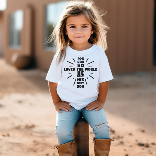 For God So Loved Toddler T-shirt - SLATE + STONE DESIGNS