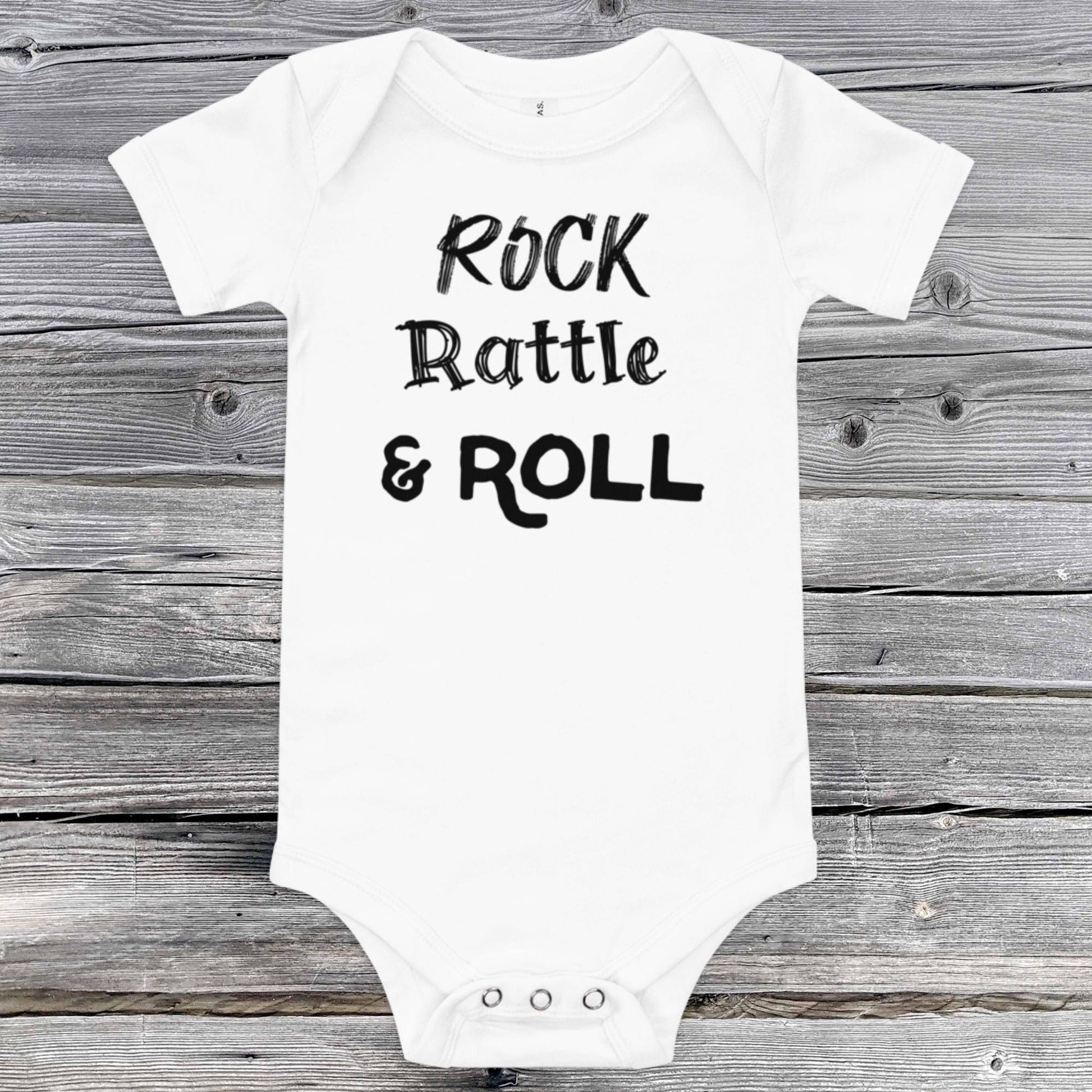 Rock Rattle & Roll Baby Onesie - SLATE + STONE DESIGNS
