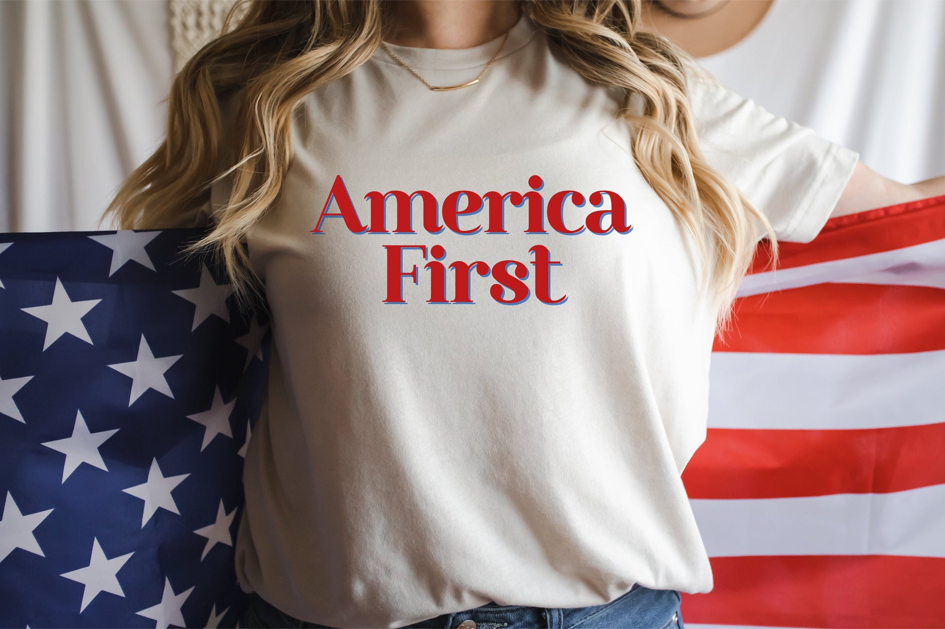 America First Unisex T-shirt - SLATE + STONE DESIGNS