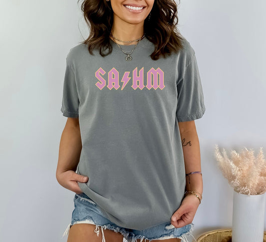 SAHM ACDC Style T-shirt, - SLATE + STONE DESIGNS