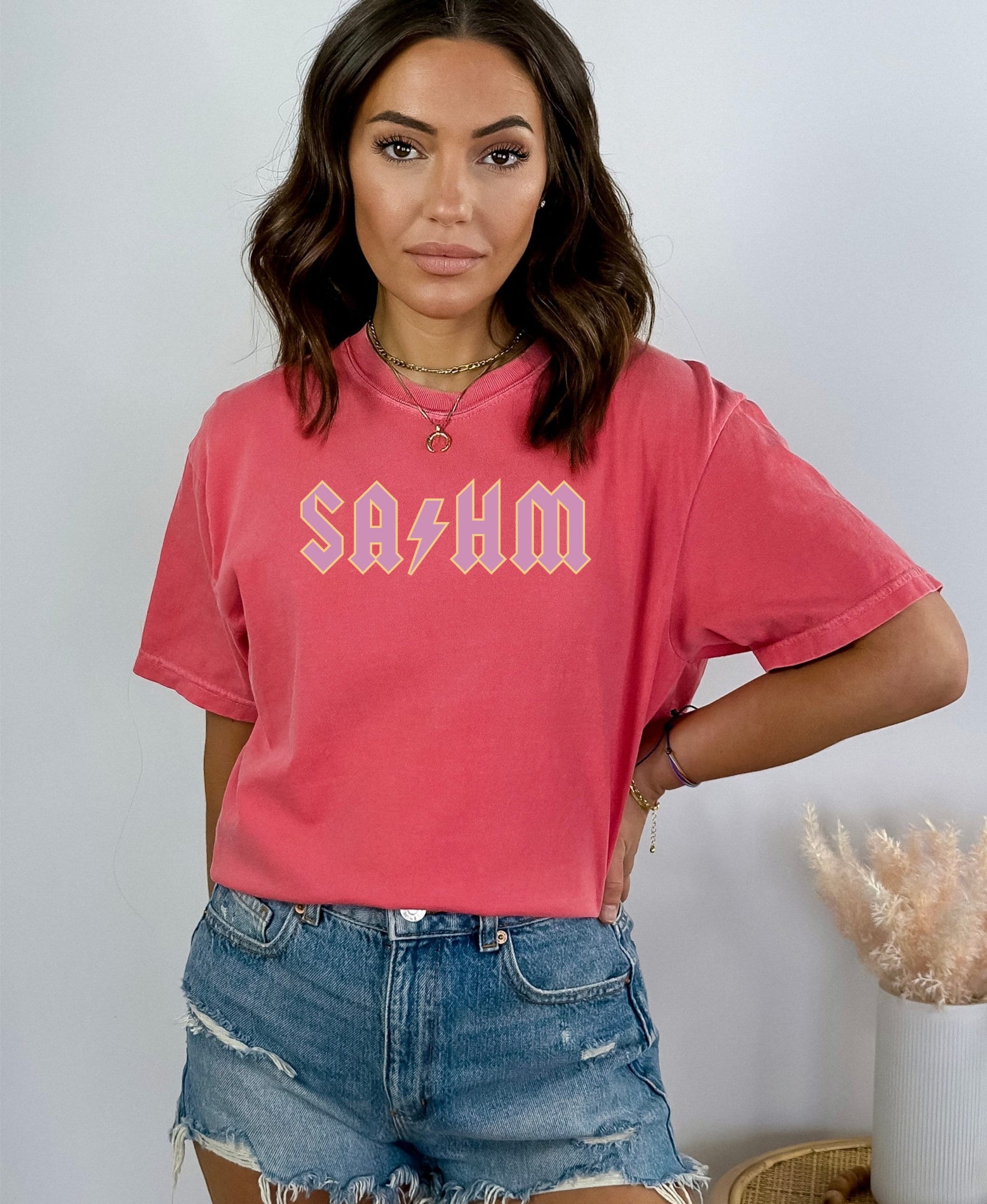 SAHM ACDC Style T-shirt, - SLATE + STONE DESIGNS