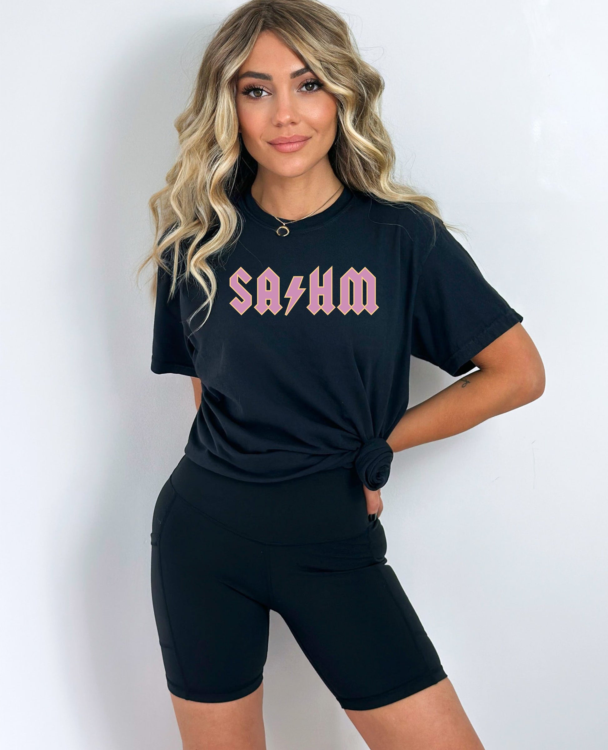 SAHM ACDC Style T-shirt, - SLATE + STONE DESIGNS