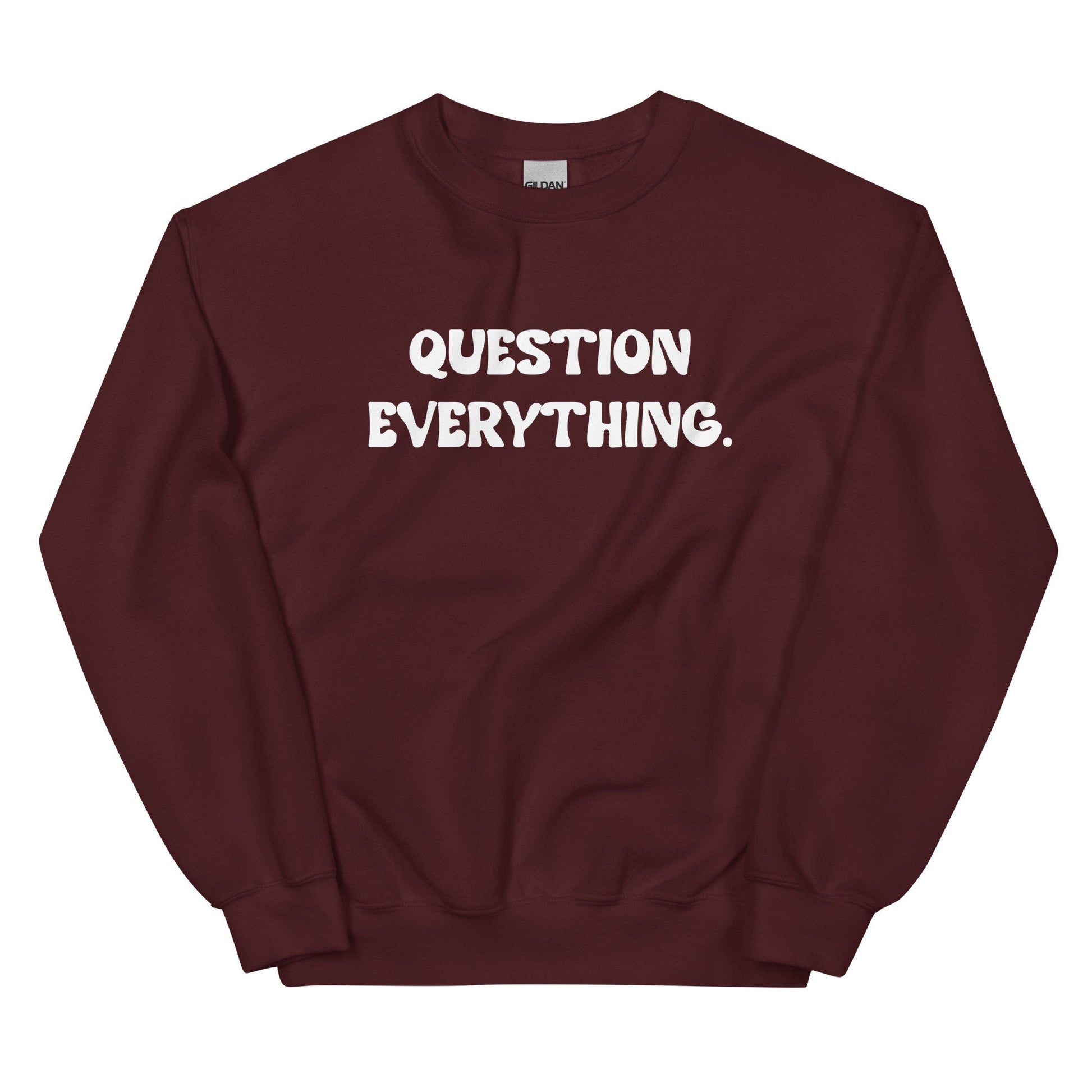 Question Everything Unisex Sweatshirt - SLATE + STONE DESIGNS