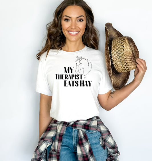 My Therapist Eats Hay T-shirt - SLATE + STONE DESIGNS