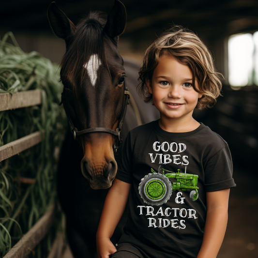 Good Vibes & Tractor Rides Toddler T-shirt