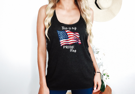 My Pride Flag Women's Racerback Tank - SLATE + STONE DESIGNS