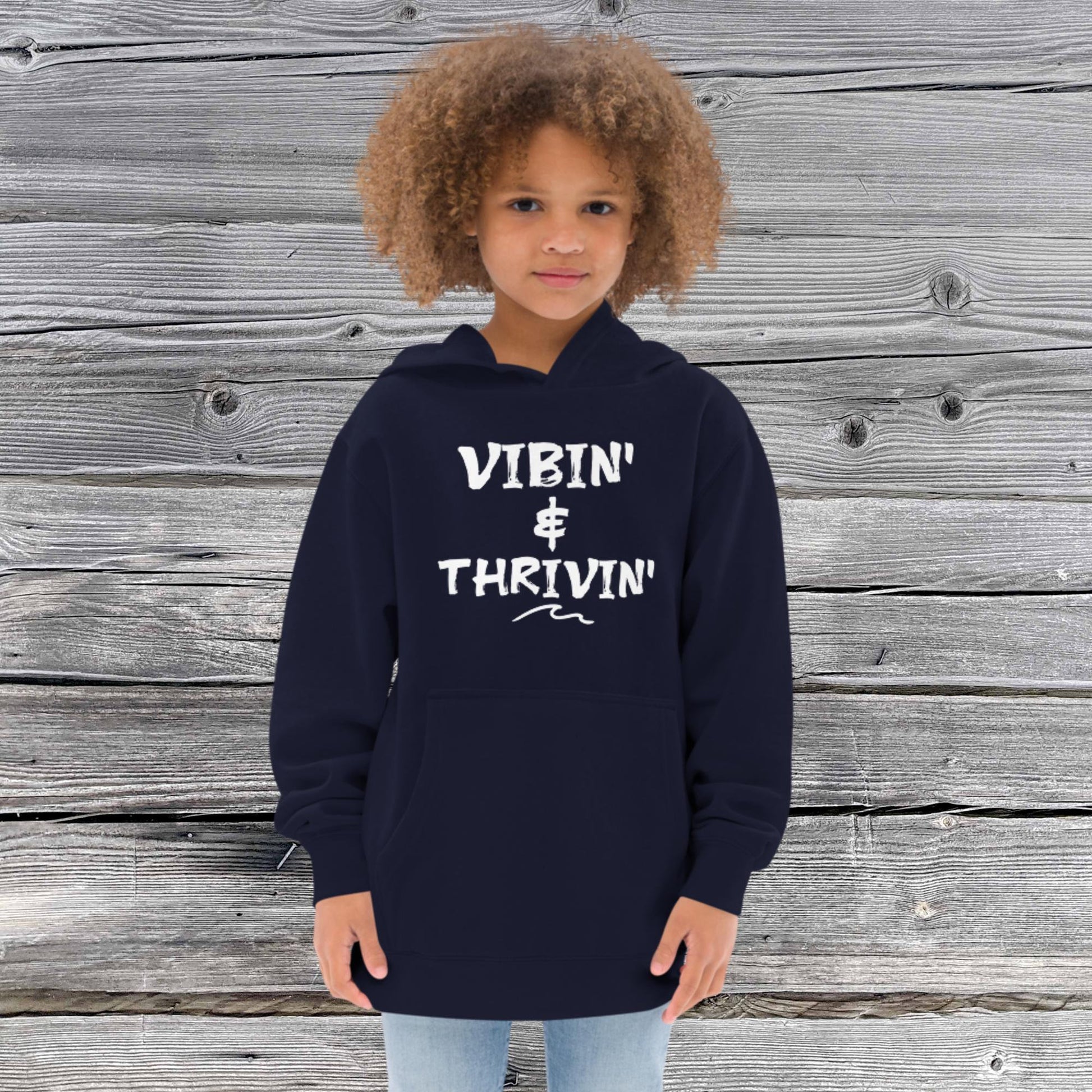 Vibin & Thriving Kids Classic Hoodie - SLATE + STONE DESIGNS